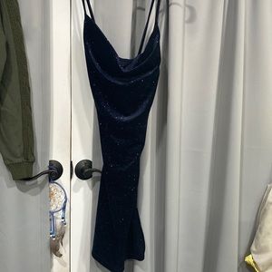 Blue sparkly cocktail dress